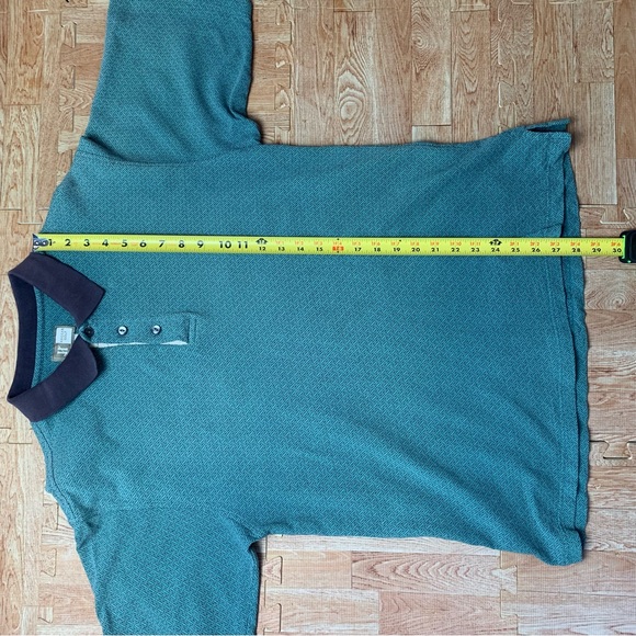 Vintage Haggar Golf Polo Shirt Mens Medium Blue Short Sleeve Crazy Abstract 90s - Picture 6 of 8